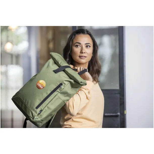 Byron 15.6" GRS RPET roll-top backpack 18L Maslinasta