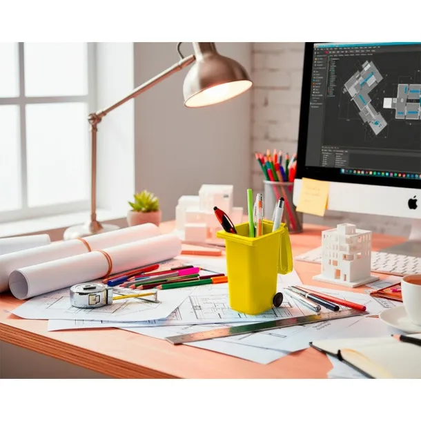 Erco Pen holder "trash container" Žuta