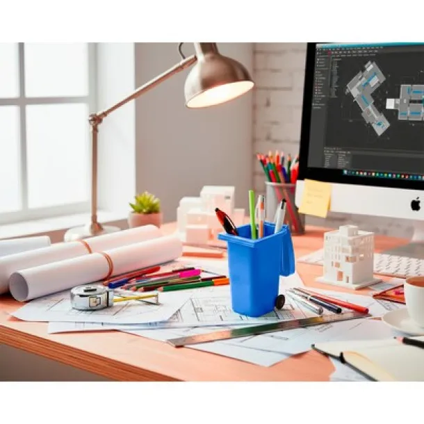 Erco Pen holder "trash container" Plava