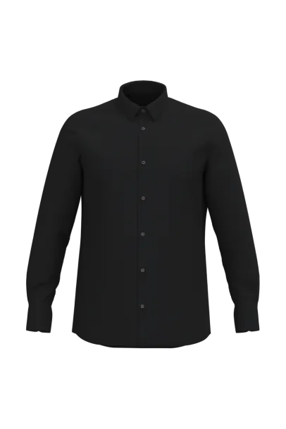 MEN LONG-SLEEVED EASY CARE SHIRT WITHOUT POCKET - Kariban Black