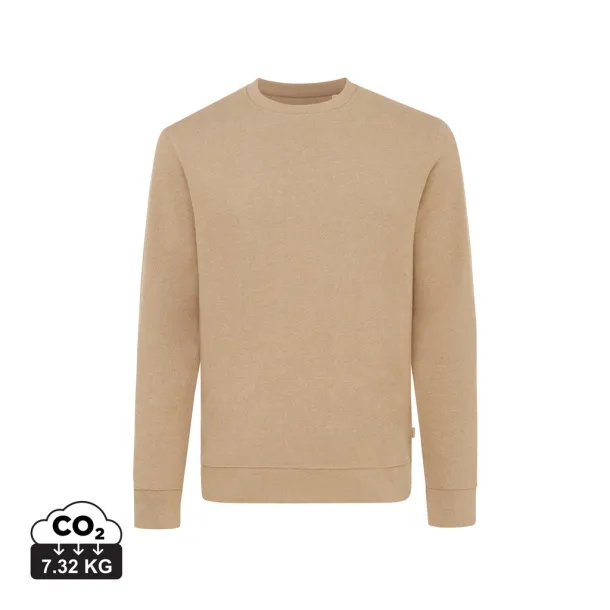  Iqoniq Denali recycled cotton crew neck undyed, natural raw - iqoniq heather brown 
