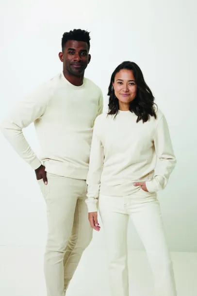  Iqoniq Denali recycled cotton crew neck undyed, natural raw - iqoniq natural raw 