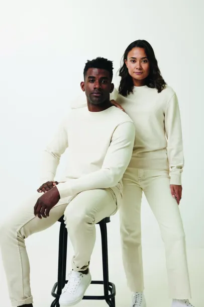  Iqoniq Denali recycled cotton crew neck undyed, natural raw - iqoniq natural raw 