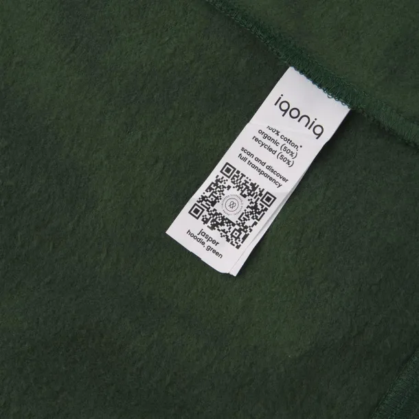  Iqoniq Jasper unisex hoodie od recikliranog pamuka, 340 g/m² - iqoniq 45533C