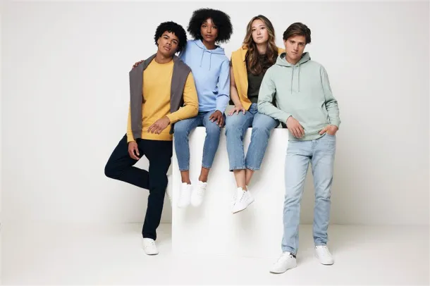  Iqoniq Jasper recycled cotton unisex hoodie - iqoniq Oker žuta