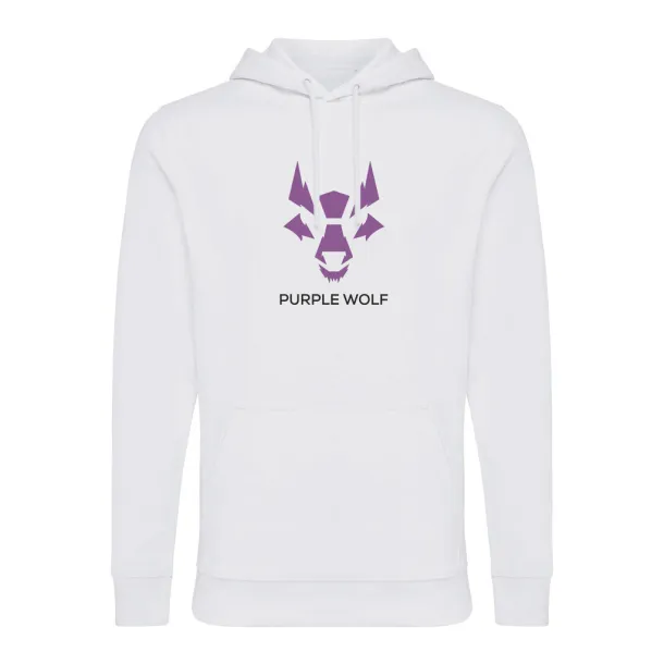  Iqoniq Jasper recycled cotton unisex hoodie - iqoniq recycled white