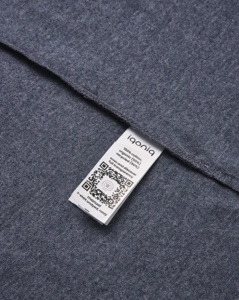  Iqoniq Manuel recycled cotton unisex t-shirt undyed, natural raw - iqoniq heather navy