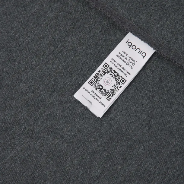  Iqoniq Manuel neobojena unisex kratka majica, 180 g/m² - iqoniq heather anthracite 