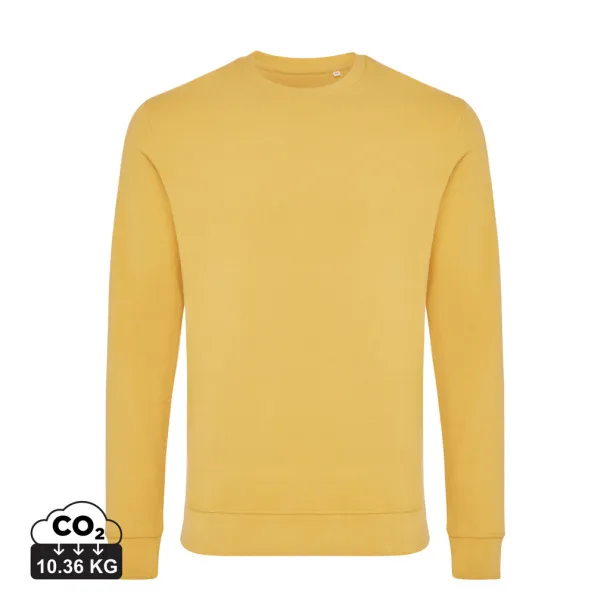  Iqoniq Zion unisex pulover od recikliranog pamuka, 340 g/m² - iqoniq Oker žuta
