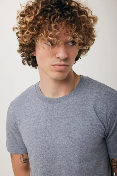 Iqoniq Brett recycled cotton t-shirt - iqoniq light heather navy