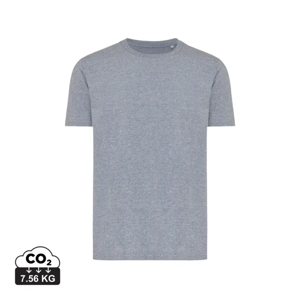 Iqoniq Brett unisex kratka majica od recikliranog pamuka, 180 g/m2 - iqoniq light heather navy