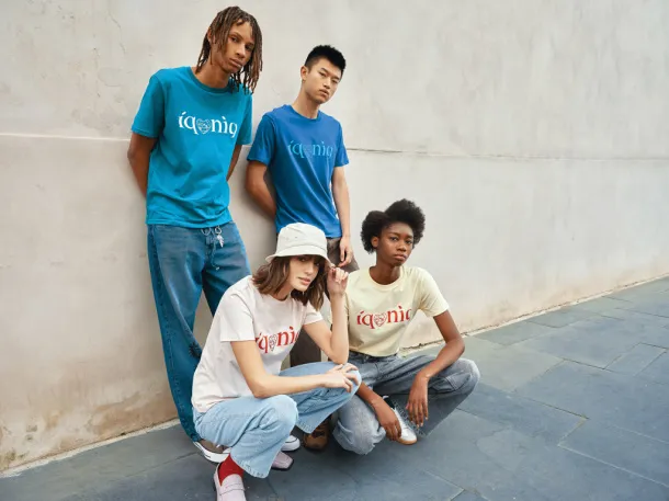 Iqoniq Brett recycled cotton t-shirt - iqoniq Kraljevski plava