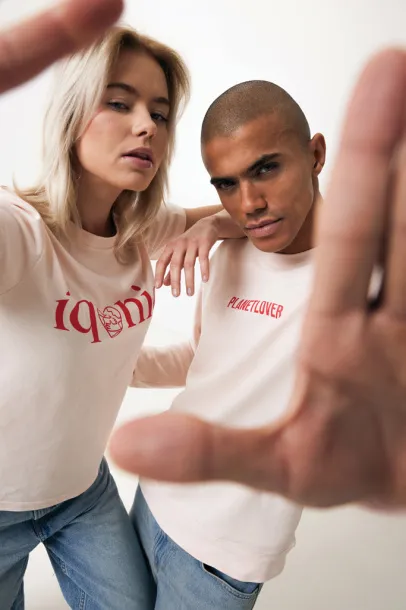 Iqoniq Brett recycled cotton t-shirt - iqoniq cloud pink