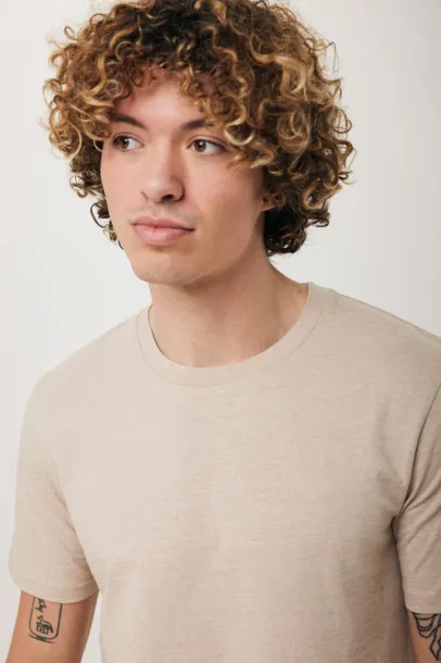 Iqoniq Brett recycled cotton t-shirt - iqoniq light heather brown