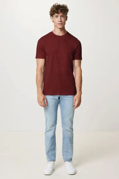 Iqoniq Brett unisex kratka majica od recikliranog pamuka, 180 g/m2 - iqoniq burgundy