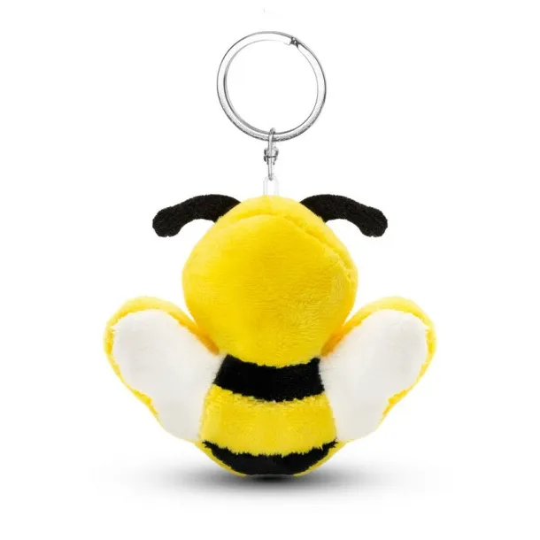 Zibee RPET plush bee with NFC chip, keyring yellow