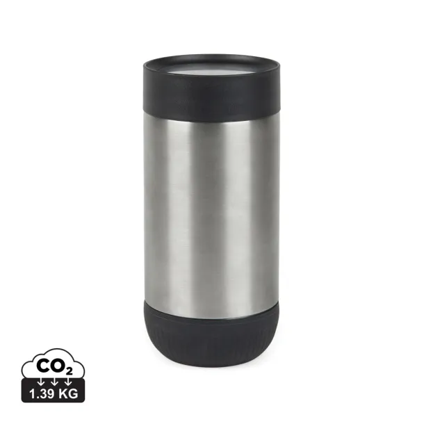 VINGA Erie  RCS recycled SS push mug 350 ML - Vinga Silver Black