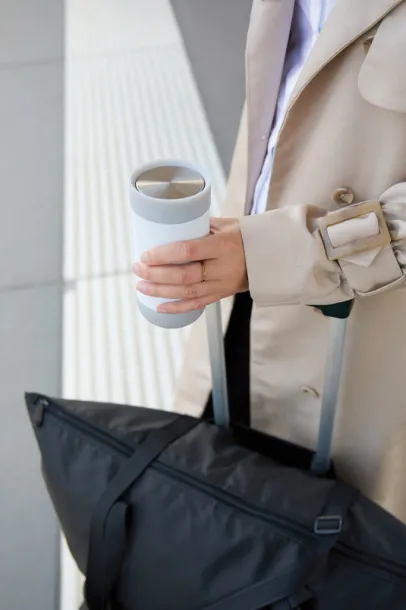 VINGA Erie  RCS recycled SS push mug 350 ML - Vinga White A69F99