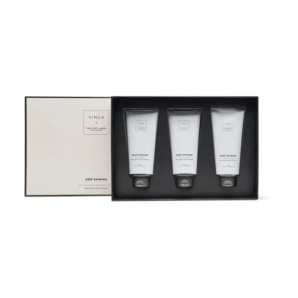 VINGA x TGL body care gift set white Black
