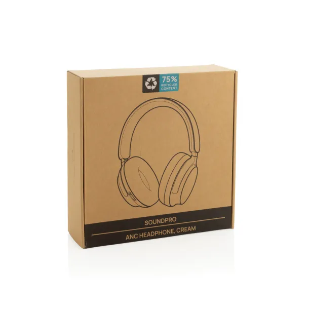 Soundpro ANC slušalice od RCS reciklirane plastike - XD Collection white