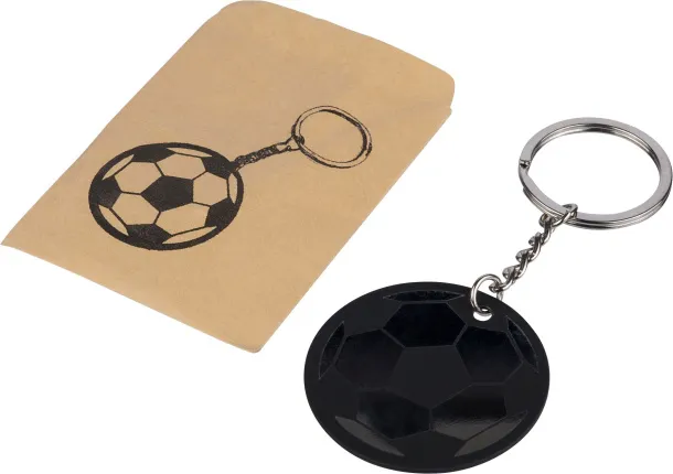 Ciro recycled stainless steel soccer ball keychain