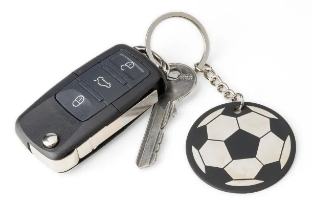 Ciro recycled stainless steel soccer ball keychain