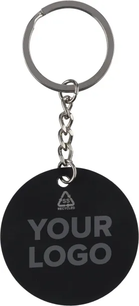 Ciro recycled stainless steel soccer ball keychain