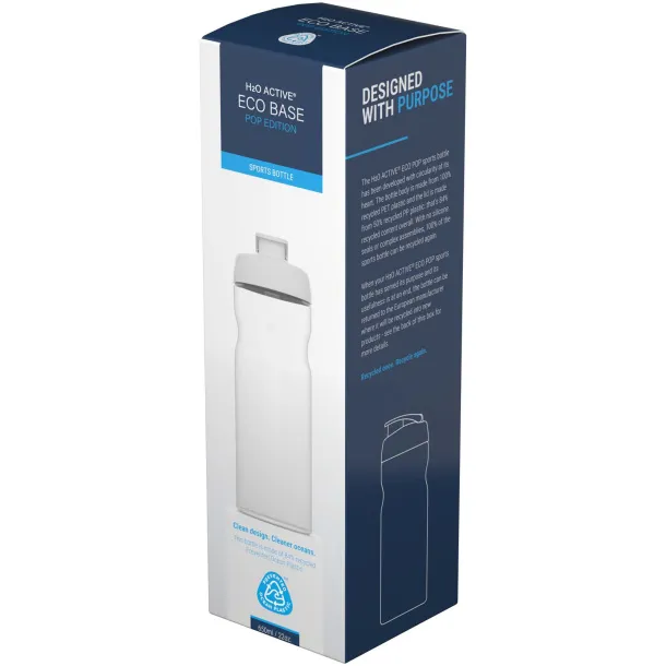 H2O Eco sportska boca s automatskim poklopcem, 650 ml Ivory white Plava
