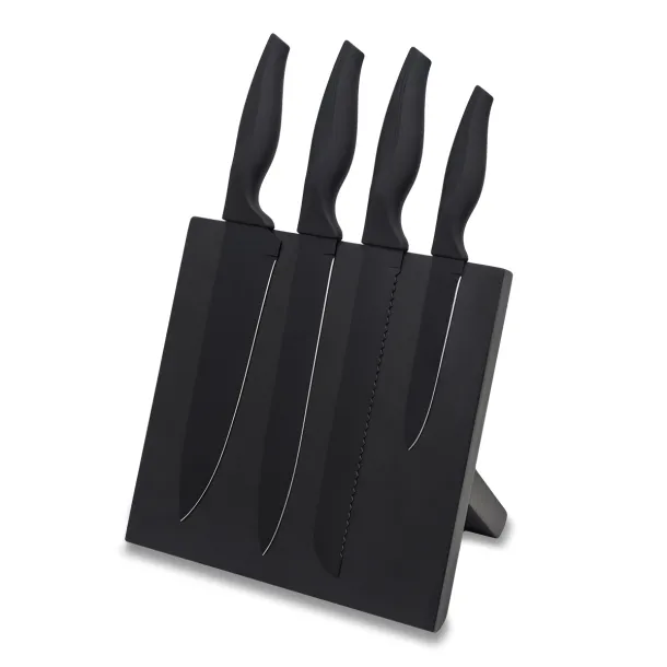 AKITA set of knives on a magnetic block Black