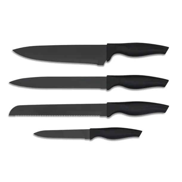 AKITA set of knives on a magnetic block Black
