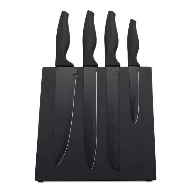 AKITA set of knives on a magnetic block Black