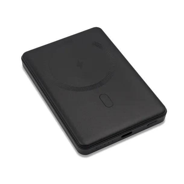 YUKI magnetna bežična prijenosna baterija, 5.000 mAh Crna