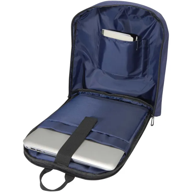 Luma 15" GRS recycled anti-theft laptop backpack 10L Navy Blue