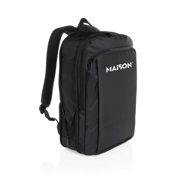  Flexpack AWARE™ RPET proširivi slim ruksak za laptop 15,6" - XD Collection Crna