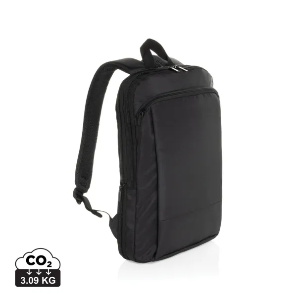  Flexpack AWARE™ RPET proširivi slim ruksak za laptop 15,6" - XD Collection Crna