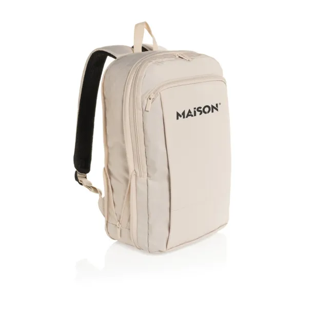  Flexpack Aware™ RPET Expandable Slim 15.6" Laptop Backpack - XD Collection beige