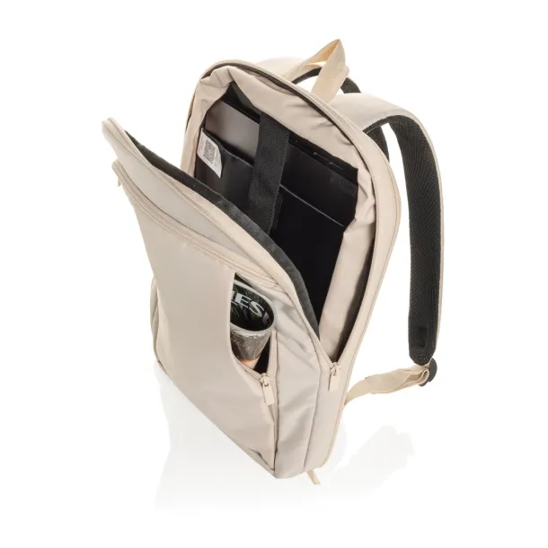  Flexpack Aware™ RPET Expandable Slim 15.6" Laptop Backpack - XD Collection beige