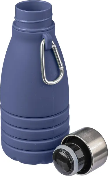 Erin Silicone foldable drinking bottle 550 ml Plava