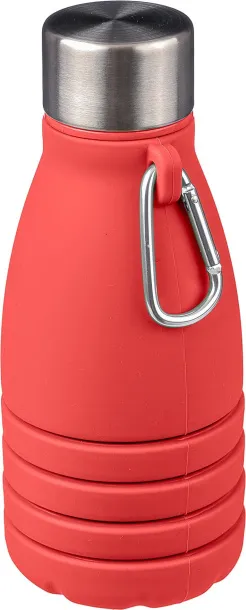 Erin Silicone foldable drinking bottle 550 ml Crvena