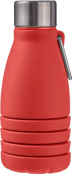 Erin Silicone foldable drinking bottle 550 ml Crvena