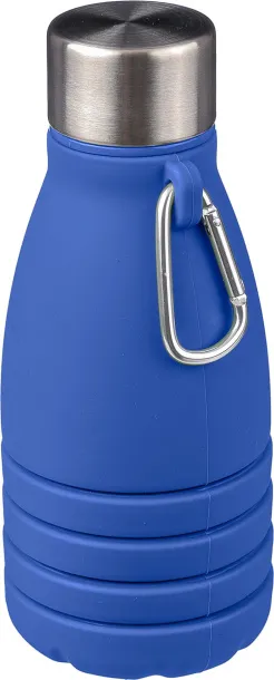 Erin Silicone foldable drinking bottle 550 ml cobalt blue