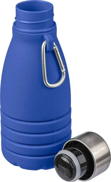 Erin Silicone foldable drinking bottle 550 ml cobalt blue