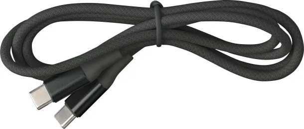Jacob Nylon charging cable Crna