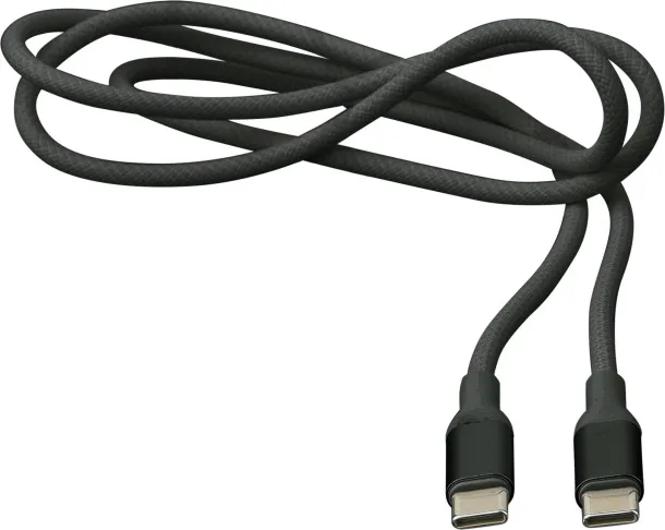 Jacob Nylon charging cable Crna