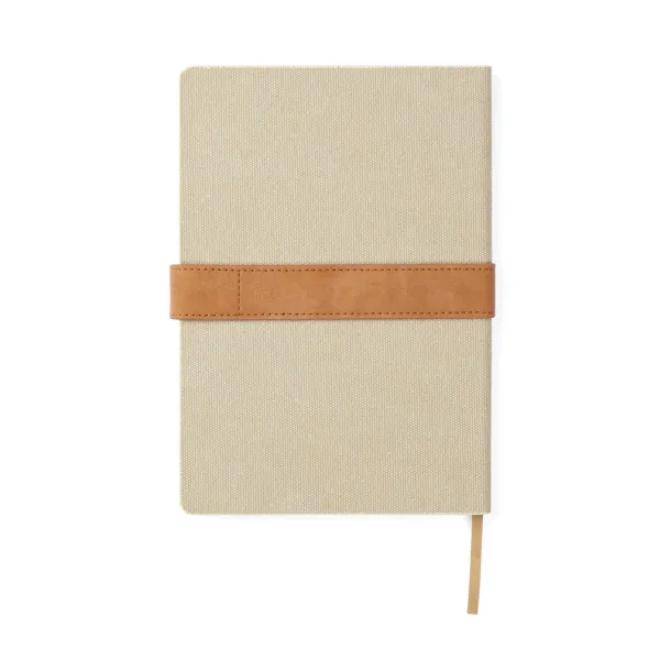  VINGA Bosler A5 RCS recycled canvas note book - Vinga beige