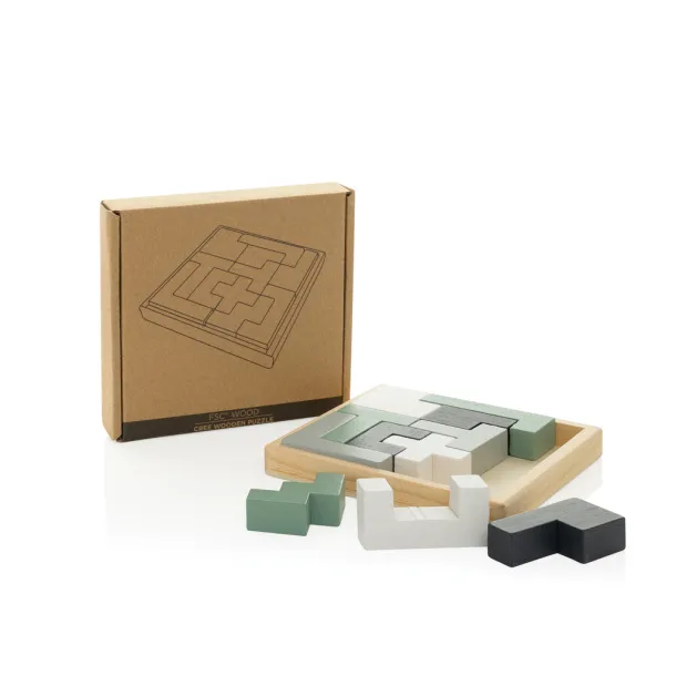  Cree wooden puzzle - XD Collection brown