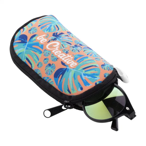 PrintSun Zip prilagođena futrola za naočale od RPET materijala Crna