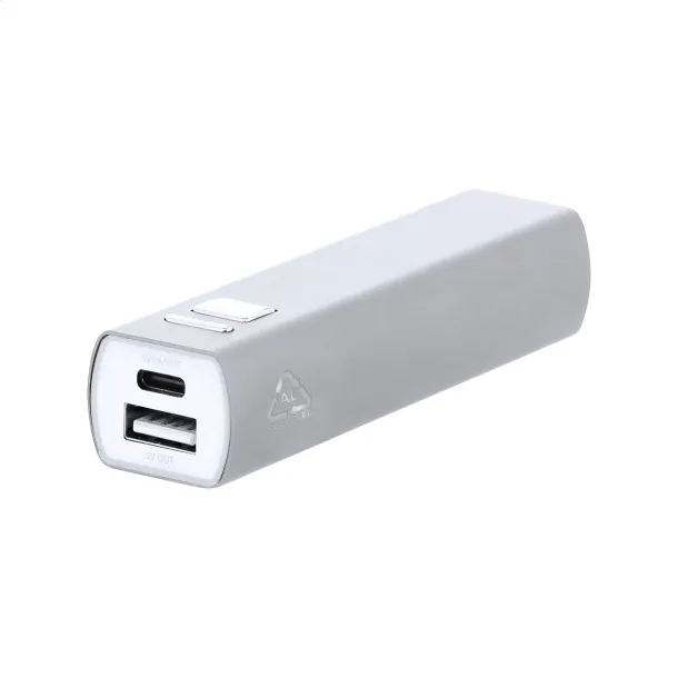 RaluBase prijenosna baterija, 2 600 mAh Srebrna