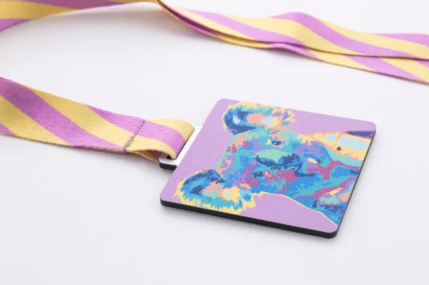 Subdal Shine Square personalizirana medalja Bijela