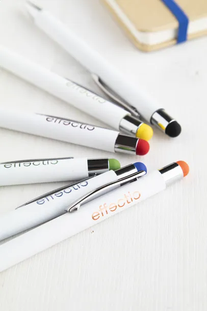 Wirly touch ballpoint pen Orange White